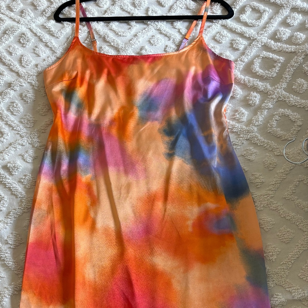 Watercolor slip dress